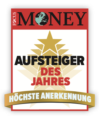 Logo van Focus Money voor snelste stijgers in Duitsland